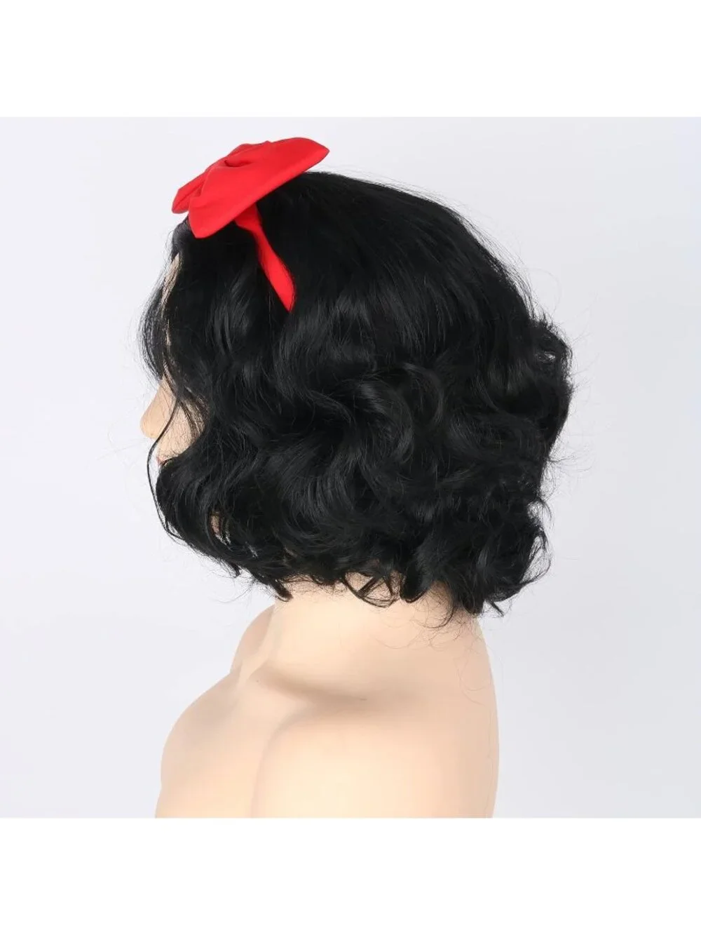 Women's Black 1B Short Cosplay Halloween Costume Wig With Necklace Earrings
